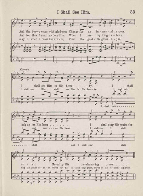 The Gospel Chorus: a collection of special gospel songs adapted for use in evangelistic choruses, Sunday-school choirs, church and social meeting page 33