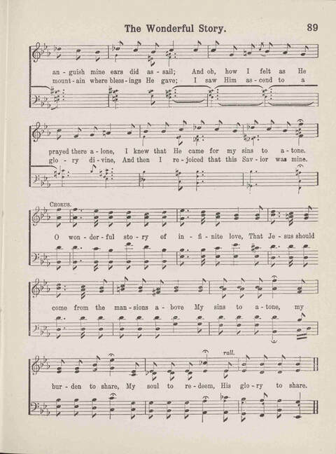The Gospel Chorus: a collection of special gospel songs adapted for use in evangelistic choruses, Sunday-school choirs, church and social meeting page 89