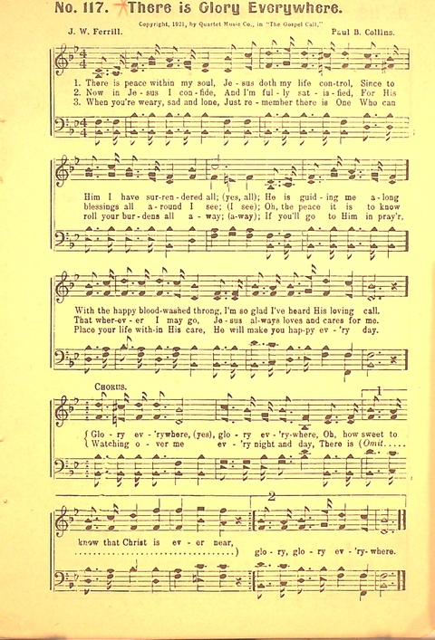 The Gospel Call: a book of revival songs page 119