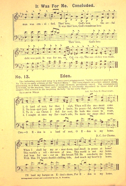 The Gospel Call: a book of revival songs page 13