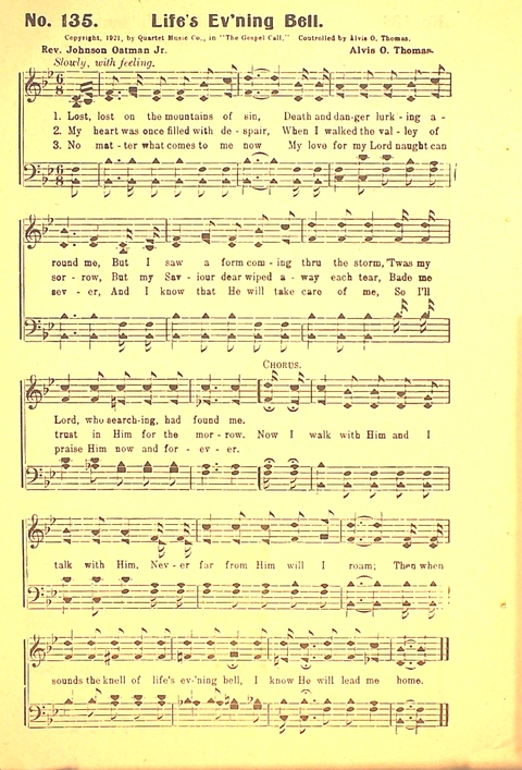 The Gospel Call: a book of revival songs page 138