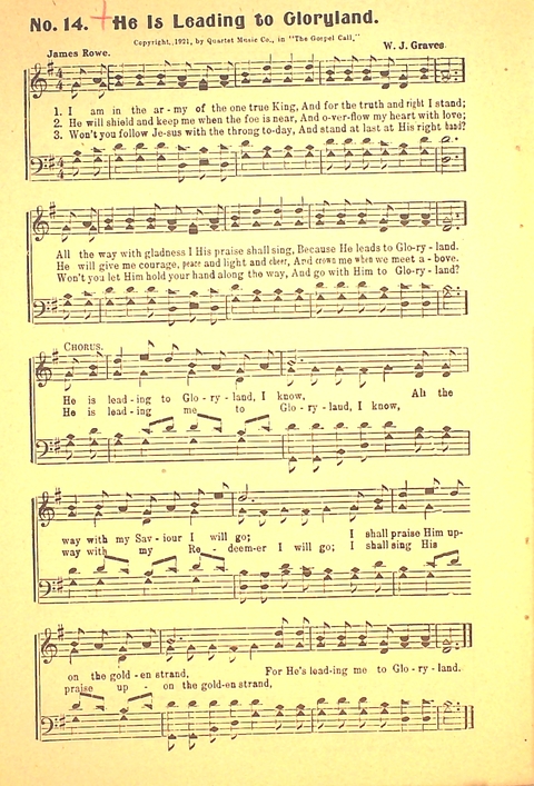 The Gospel Call: a book of revival songs page 14