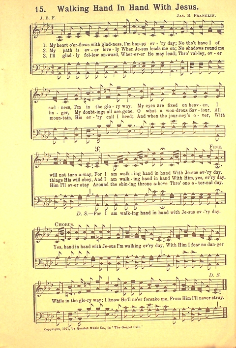 The Gospel Call: a book of revival songs page 15