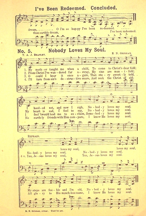 The Gospel Call: a book of revival songs page 5