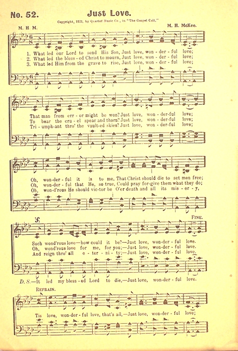 The Gospel Call: a book of revival songs page 54
