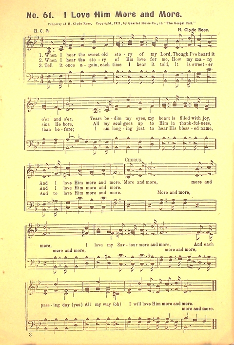 The Gospel Call: a book of revival songs page 63