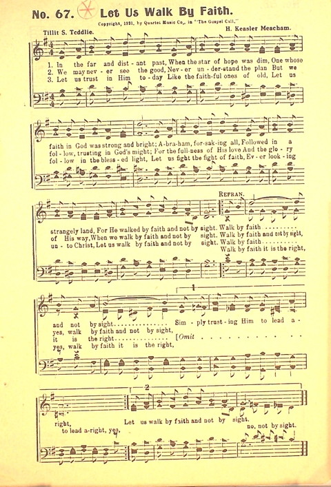 The Gospel Call: a book of revival songs page 69