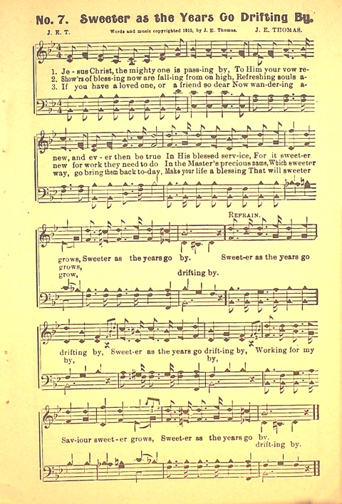 The Gospel Call: a book of revival songs page 7