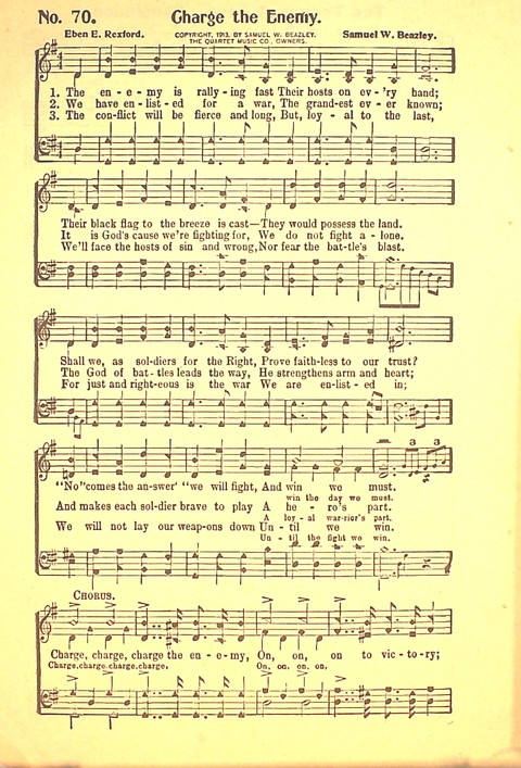 The Gospel Call: a book of revival songs page 72