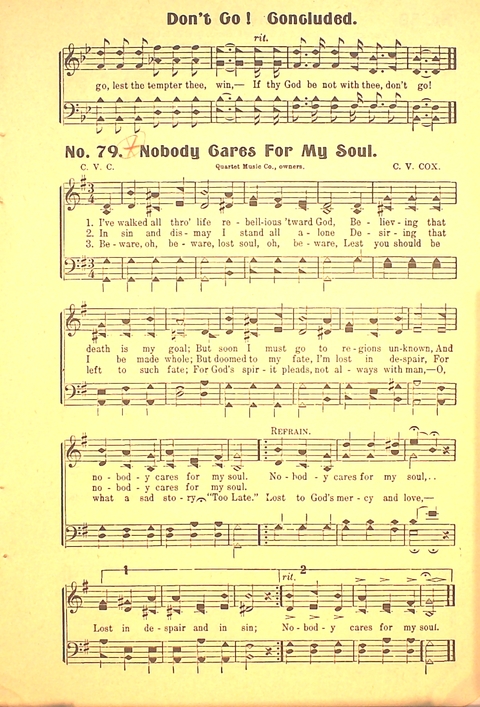 The Gospel Call: a book of revival songs page 81
