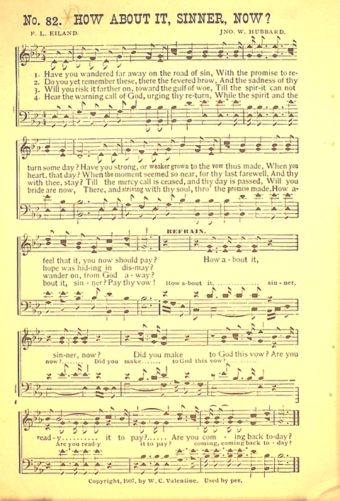 The Gospel Call: a book of revival songs page 84