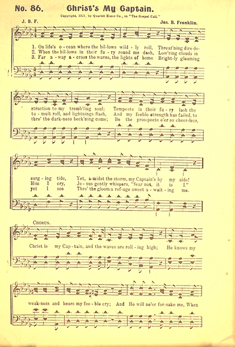 The Gospel Call: a book of revival songs page 88