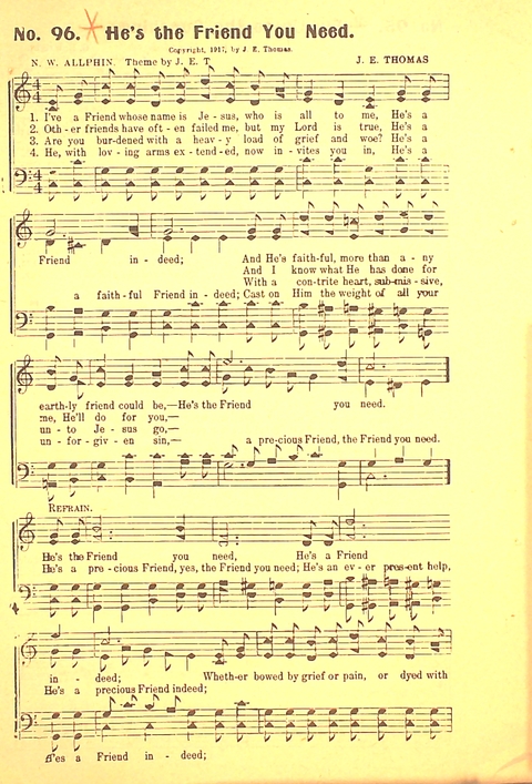 The Gospel Call: a book of revival songs page 98