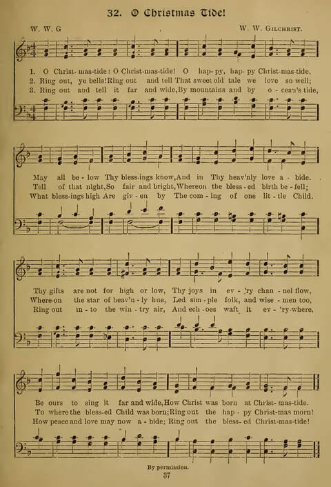Gems of Christmas Song: a collection of old Christmas carols and hymns for use year after year in the home and at Christmas festivals page 23