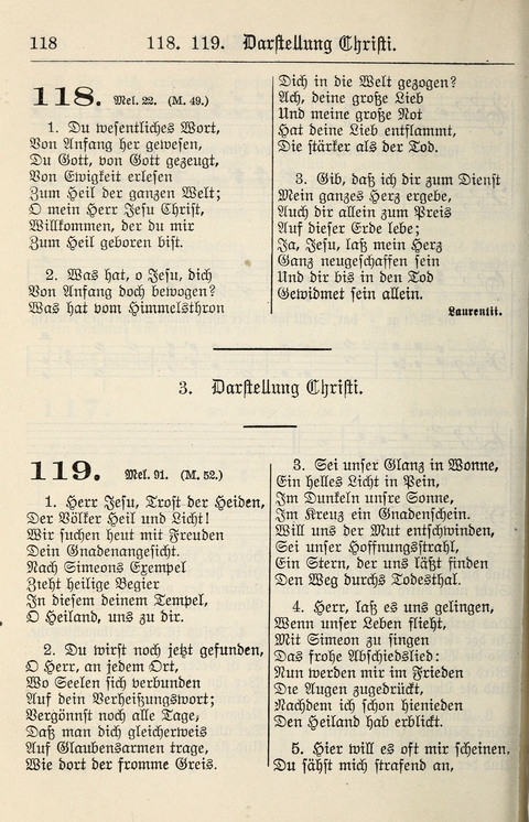 Gesangbuch für deutsche Gemeinden: enthaltend Psalmen und geistliche Lieder für öffentlichen und häuslichen Gottesdienst page 118