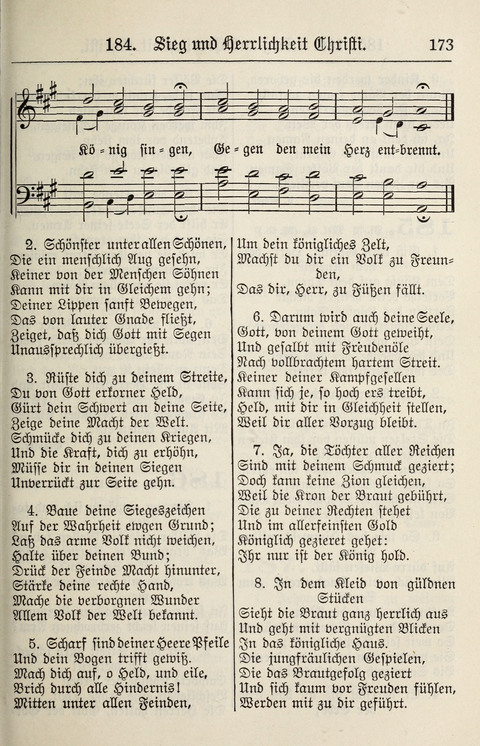 Gesangbuch für deutsche Gemeinden: enthaltend Psalmen und geistliche Lieder für öffentlichen und häuslichen Gottesdienst page 173