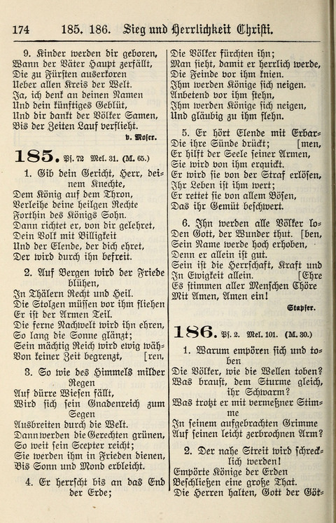 Gesangbuch für deutsche Gemeinden: enthaltend Psalmen und geistliche Lieder für öffentlichen und häuslichen Gottesdienst page 174