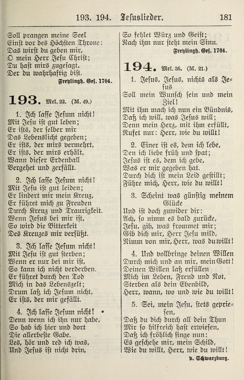 Gesangbuch für deutsche Gemeinden: enthaltend Psalmen und geistliche Lieder für öffentlichen und häuslichen Gottesdienst page 181