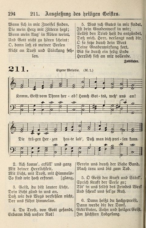 Gesangbuch für deutsche Gemeinden: enthaltend Psalmen und geistliche Lieder für öffentlichen und häuslichen Gottesdienst page 194