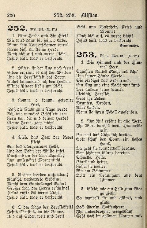 Gesangbuch für deutsche Gemeinden: enthaltend Psalmen und geistliche Lieder für öffentlichen und häuslichen Gottesdienst page 226