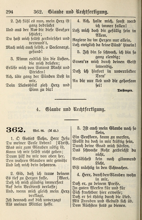 Gesangbuch für deutsche Gemeinden: enthaltend Psalmen und geistliche Lieder für öffentlichen und häuslichen Gottesdienst page 294