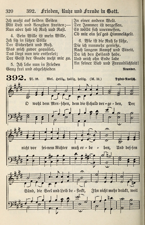 Gesangbuch für deutsche Gemeinden: enthaltend Psalmen und geistliche Lieder für öffentlichen und häuslichen Gottesdienst page 320