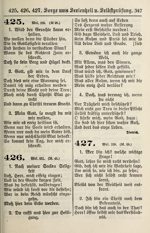 Gesangbuch für deutsche Gemeinden: enthaltend Psalmen und geistliche Lieder für öffentlichen und häuslichen Gottesdienst page 347