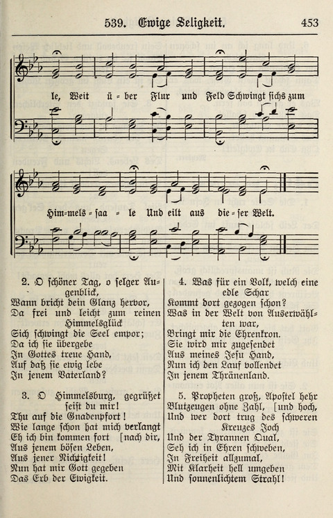 Gesangbuch für deutsche Gemeinden: enthaltend Psalmen und geistliche Lieder für öffentlichen und häuslichen Gottesdienst page 453