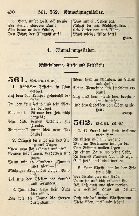 Gesangbuch für deutsche Gemeinden: enthaltend Psalmen und geistliche Lieder für öffentlichen und häuslichen Gottesdienst page 470