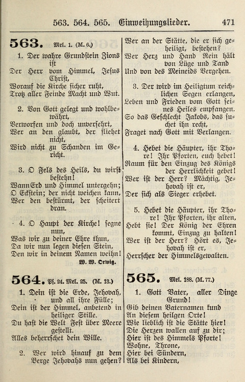 Gesangbuch für deutsche Gemeinden: enthaltend Psalmen und geistliche Lieder für öffentlichen und häuslichen Gottesdienst page 471
