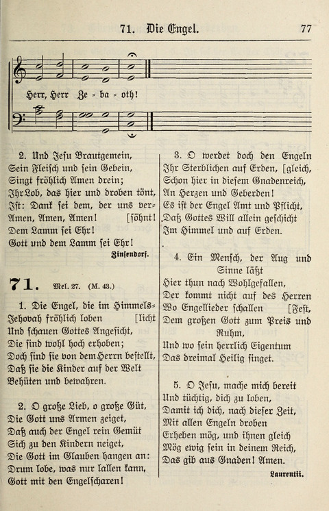 Gesangbuch für deutsche Gemeinden: enthaltend Psalmen und geistliche Lieder für öffentlichen und häuslichen Gottesdienst page 77