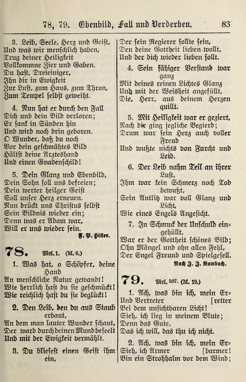 Gesangbuch für deutsche Gemeinden: enthaltend Psalmen und geistliche Lieder für öffentlichen und häuslichen Gottesdienst page 83