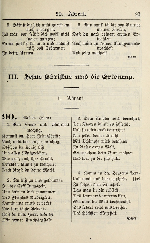 Gesangbuch für deutsche Gemeinden: enthaltend Psalmen und geistliche Lieder für öffentlichen und häuslichen Gottesdienst page 93