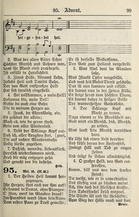 Gesangbuch für deutsche Gemeinden: enthaltend Psalmen und geistliche Lieder für öffentlichen und häuslichen Gottesdienst page 99