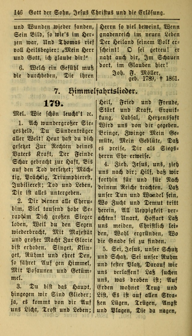 Gesangbuch der Evangelischen Kirche: herausgegeben von der Deutschen Evangelischen Synode von Nord-Amerika page 146