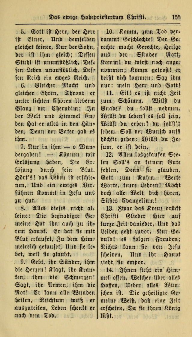 Gesangbuch der Evangelischen Kirche: herausgegeben von der Deutschen Evangelischen Synode von Nord-Amerika page 155
