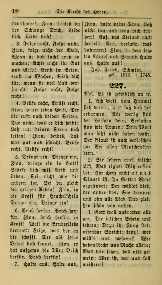 Gesangbuch der Evangelischen Kirche: herausgegeben von der Deutschen Evangelischen Synode von Nord-Amerika page 188