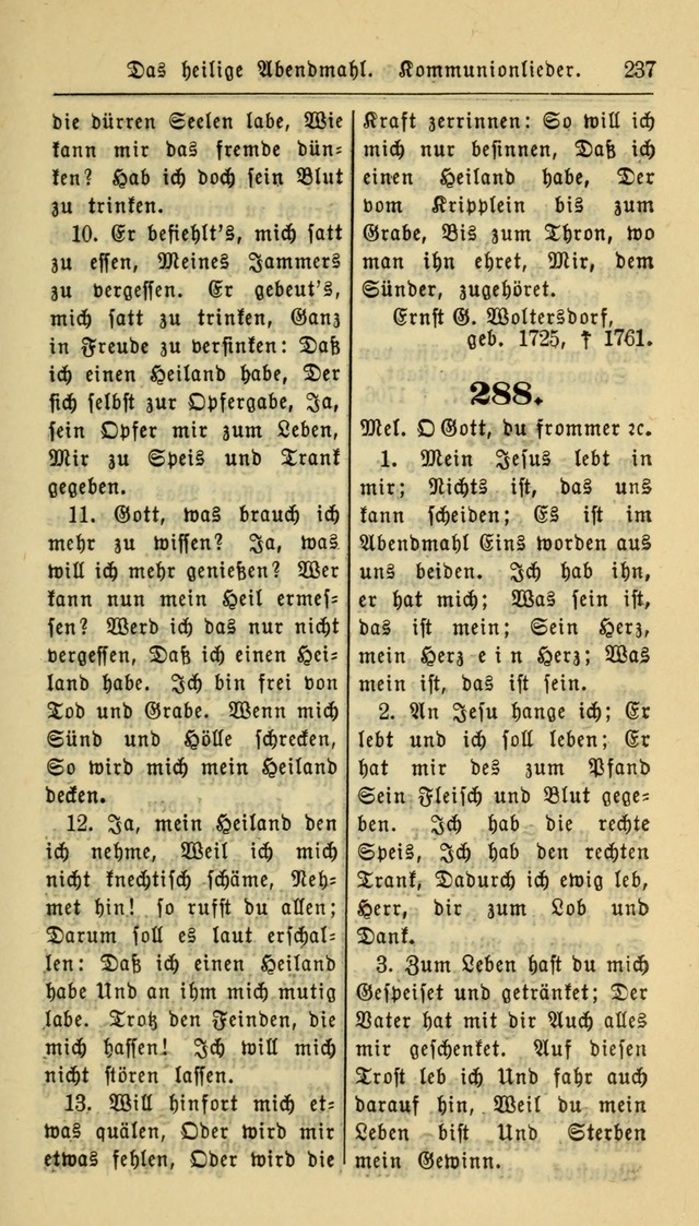 Gesangbuch der Evangelischen Kirche: herausgegeben von der Deutschen Evangelischen Synode von Nord-Amerika page 237