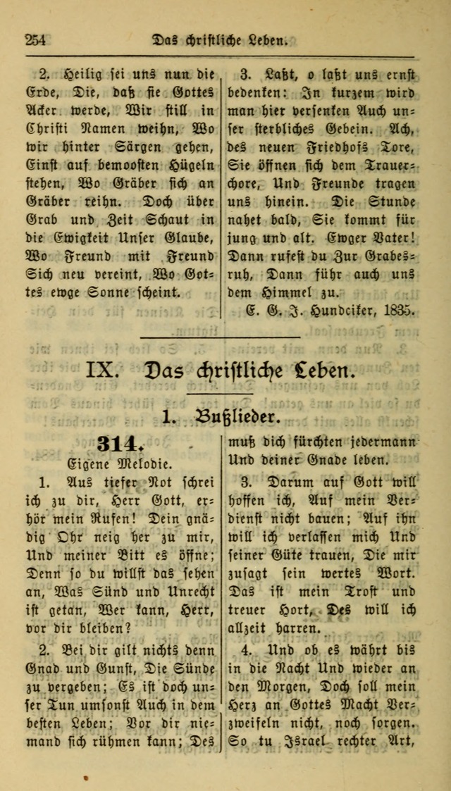 Gesangbuch der Evangelischen Kirche: herausgegeben von der Deutschen Evangelischen Synode von Nord-Amerika page 254