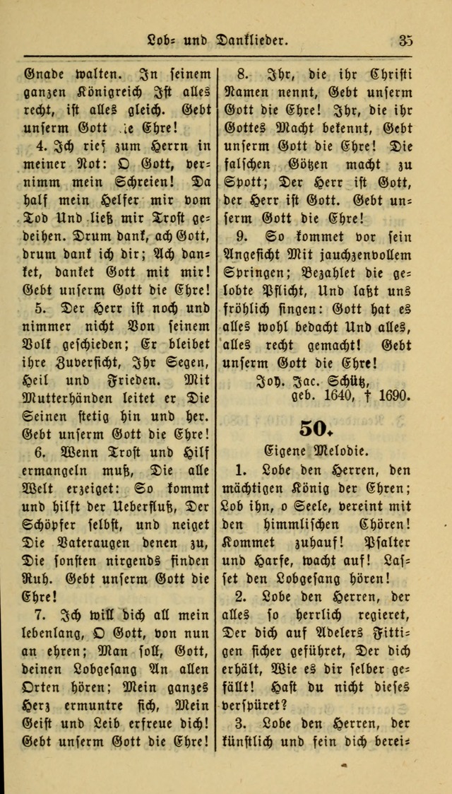 Gesangbuch der Evangelischen Kirche: herausgegeben von der Deutschen Evangelischen Synode von Nord-Amerika page 35