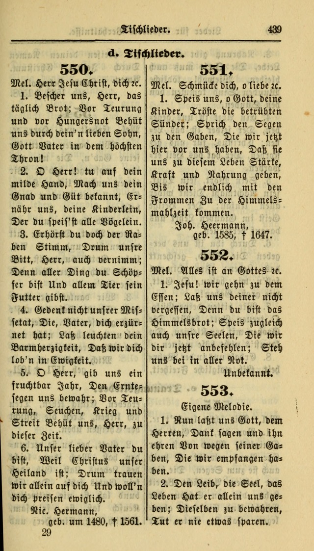 Gesangbuch der Evangelischen Kirche: herausgegeben von der Deutschen Evangelischen Synode von Nord-Amerika page 439
