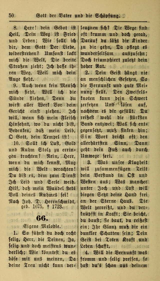 Gesangbuch der Evangelischen Kirche: herausgegeben von der Deutschen Evangelischen Synode von Nord-Amerika page 50