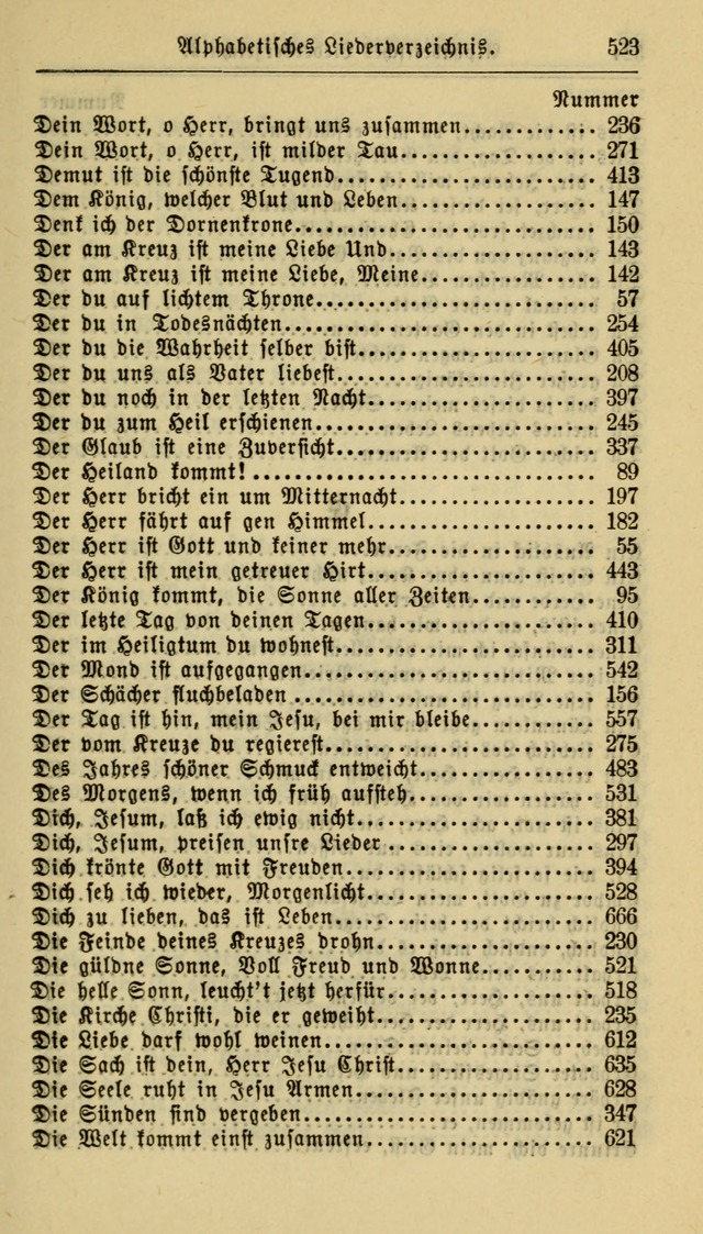 Gesangbuch der Evangelischen Kirche: herausgegeben von der Deutschen Evangelischen Synode von Nord-Amerika page 523