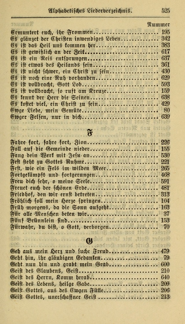 Gesangbuch der Evangelischen Kirche: herausgegeben von der Deutschen Evangelischen Synode von Nord-Amerika page 525