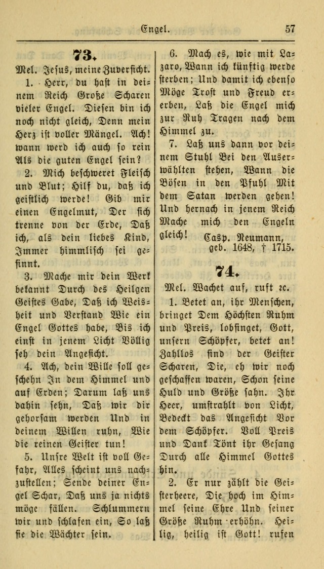 Gesangbuch der Evangelischen Kirche: herausgegeben von der Deutschen Evangelischen Synode von Nord-Amerika page 57