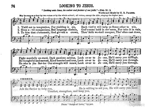 Gospel Echoes: A Choice Collection of Songs for Use in the Sunday-School, Prayer and Praise Meetings, and the Home Circle page 72