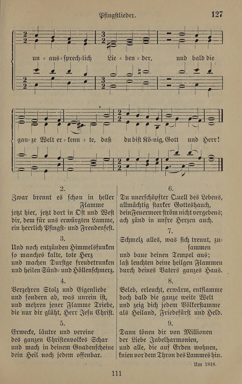Gesangbuch: zum gottesdienstlichen und häuslichen Gebrauch in Evangelischen Mennoniten-Gemeinden (3rd ed.) page 111