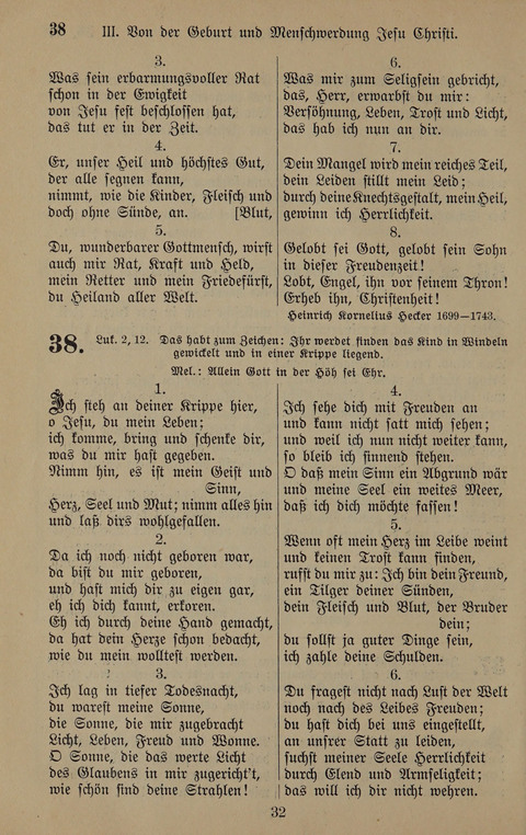 Gesangbuch: zum gottesdienstlichen und häuslichen Gebrauch in Evangelischen Mennoniten-Gemeinden (3rd ed.) page 32