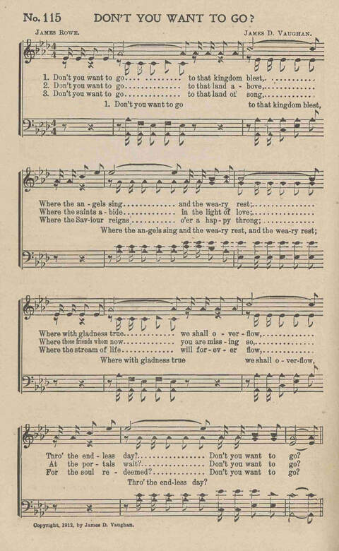 Gospel Hosannas: for Sunday-schools, revivals, singing schools, conventions, and general use in Christian work and worship page 116