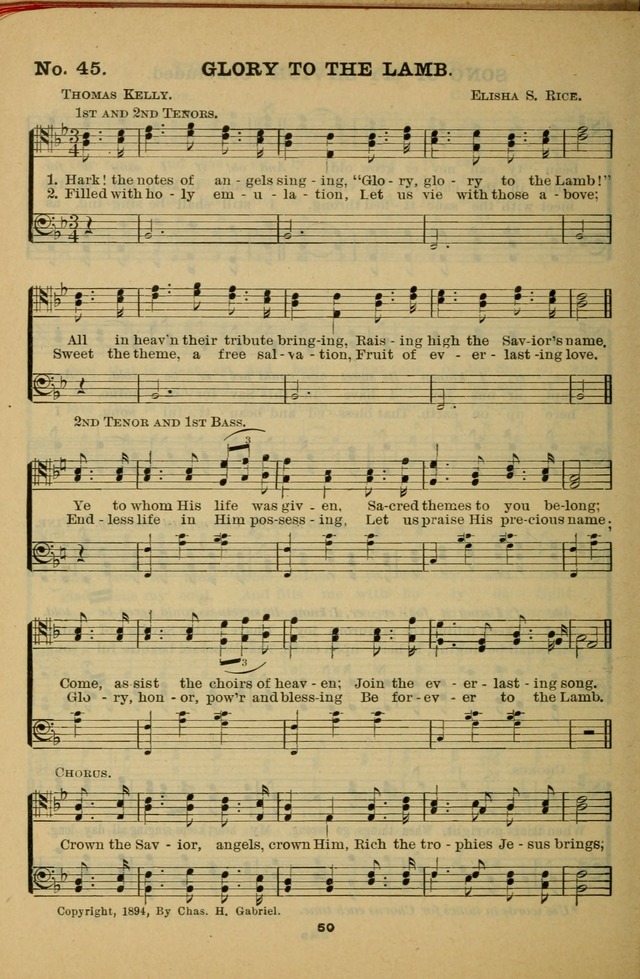 Gospel Hymn Selections for Male Voices: for use in colleges, Y.M.C.A.